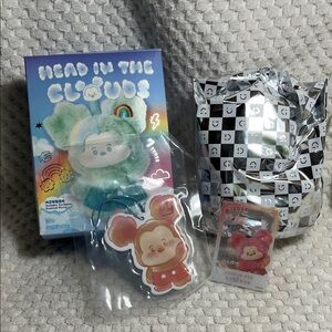 Miniso Disney Mickey Head in the Clouds Vinyl Face Plush Pendant